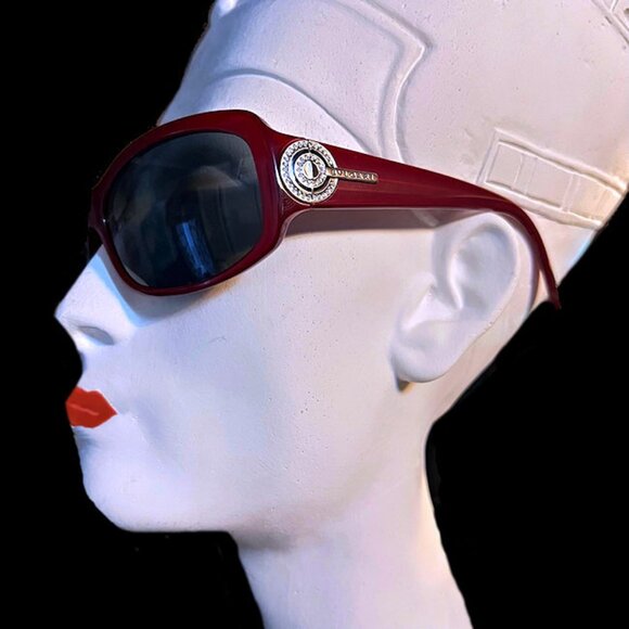 BVLGARI Burgundy Crystal Accent Sunglasses 8003-B 826 87 59 17-130 BVLGARI Burgundy Crystal Accent Sunglasses 8003-B 826 87 59  main image 2